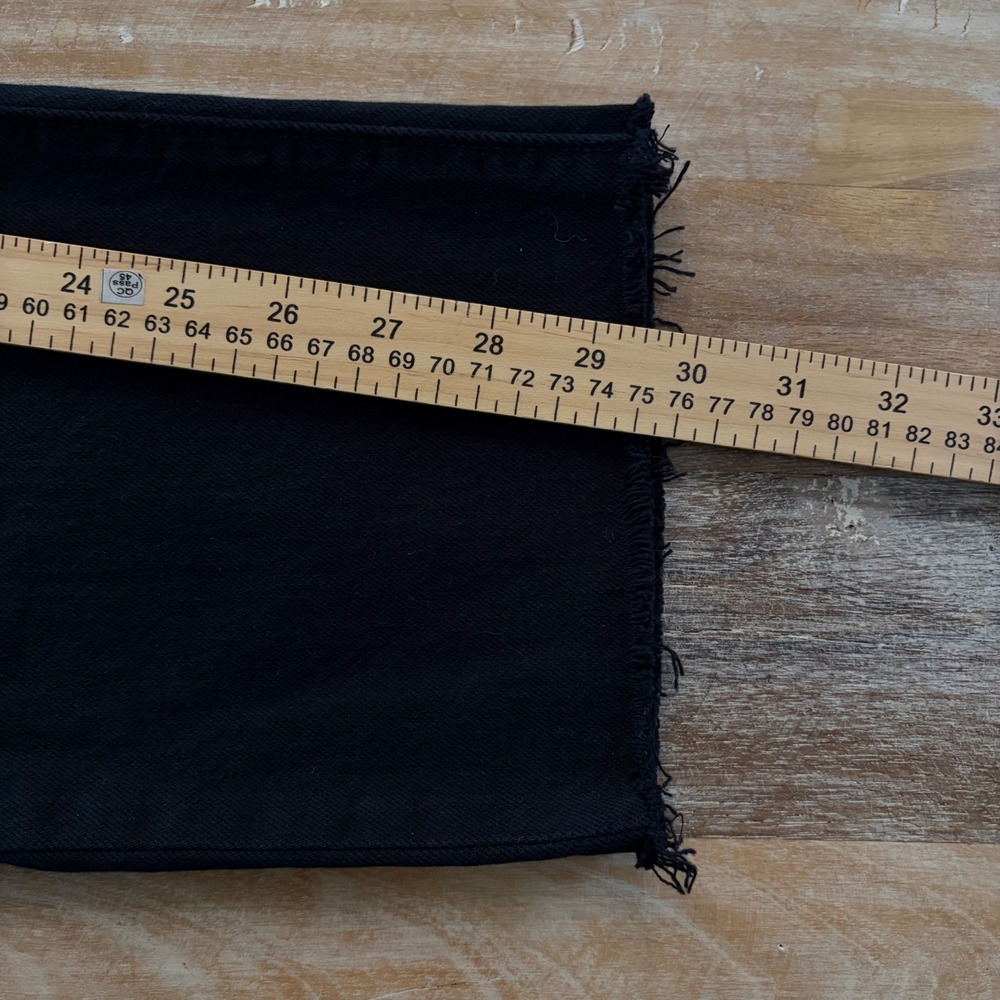 Levis 501 Original Fit Black Straight Leg Jeans Raw Hem Button Fly W31 L30 - Picture 13 of 14